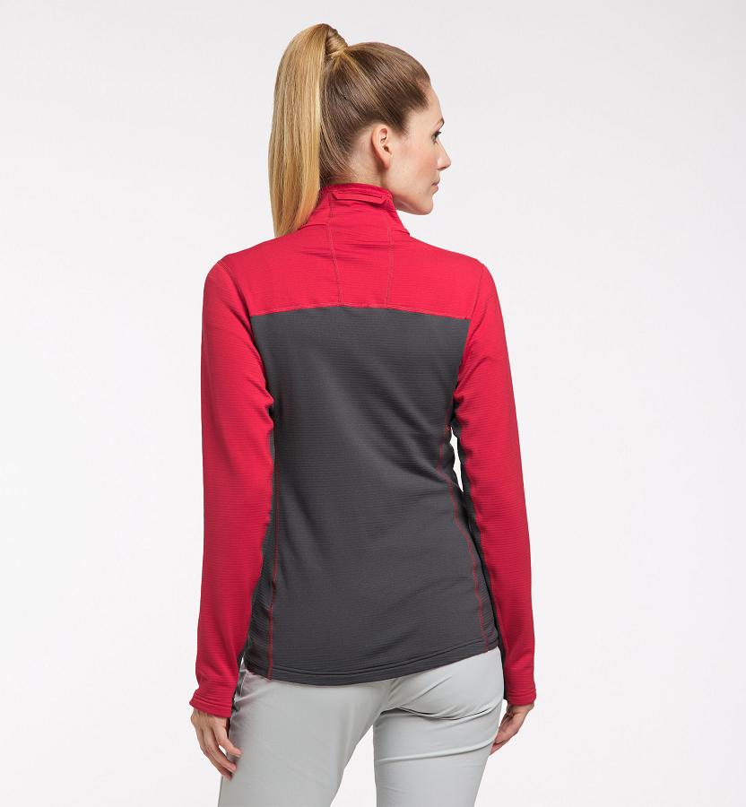 Haglöfs Womens Roc Sheer Mid Layer Red New Zealand 17563TRNC